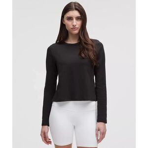 lululemon Classic-Fit Cotton-Blend Long-Sleeve Shirt MEDIUM in Black